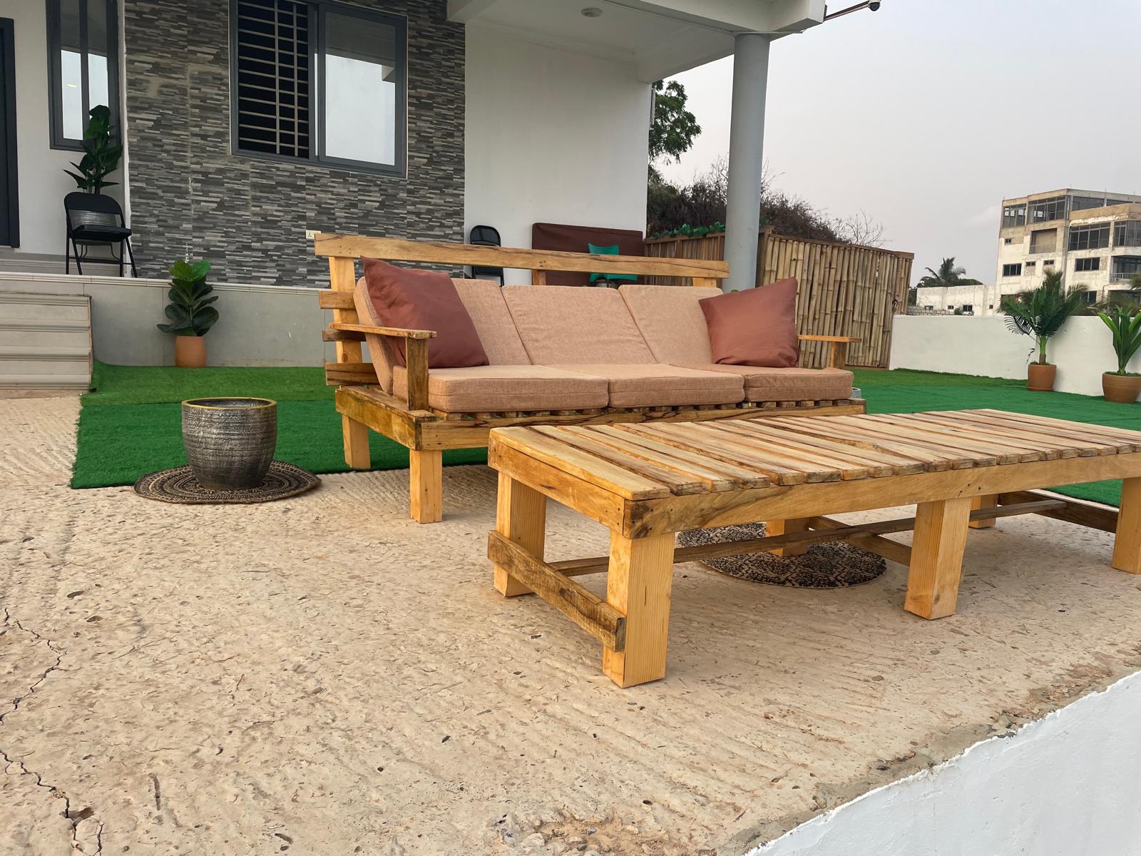 outside front house and chair